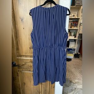 Navy & White striped dress